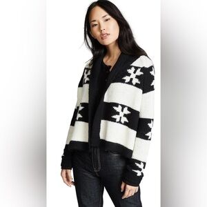 The Great. The Starflower Cardigan Black Ivory